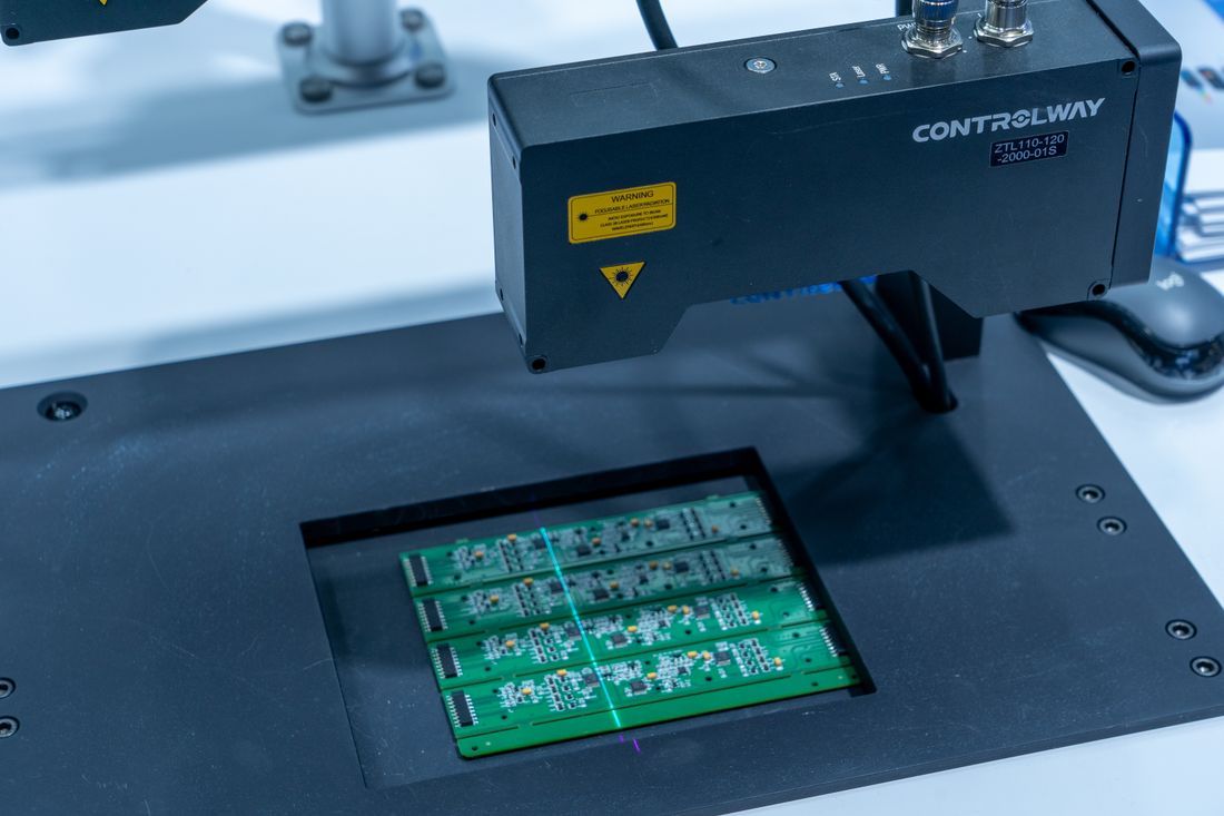 Automated optical inspection of printed circuit boards.
