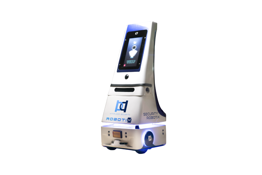 Greenbotz indoor security robot with AI-driven facial recognition and LiDAR navigation for monitoring offices, malls, and hospitals